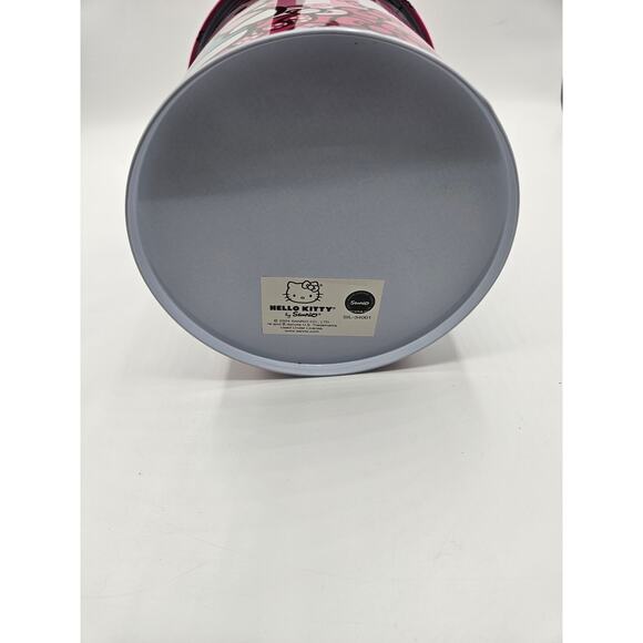 Hello Kitty Sanrio Tin Kitchen Canister Round‎ Cookie Jar Pink White NWT - Picture 8 of 8